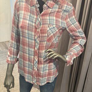 Rails Hunter Rosewood Sky Flannel XS